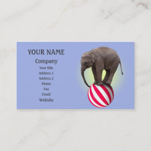 Balancing elephant business card