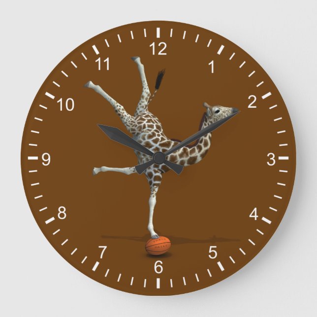Balancing Giraffe Large Clock (Front)