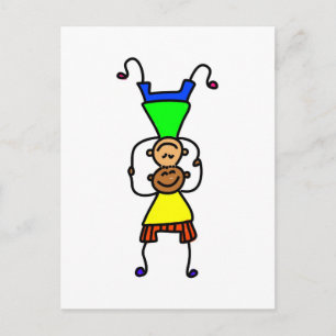 Balancing Kids Postcard