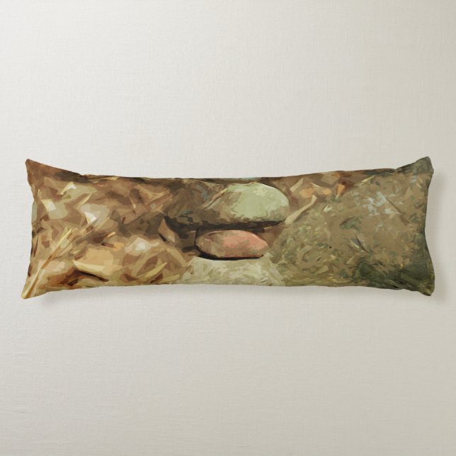 Balancing Rocks Abstract Impressionism Body Cushion (Front)