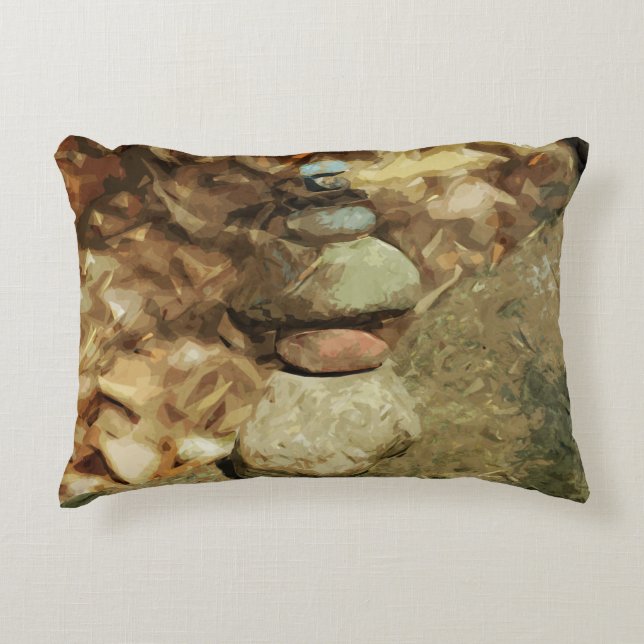 Balancing Rocks Abstract Impressionism Decorative Cushion (Front)