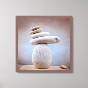 Balancing Stones Square + your ideas Canvas Print