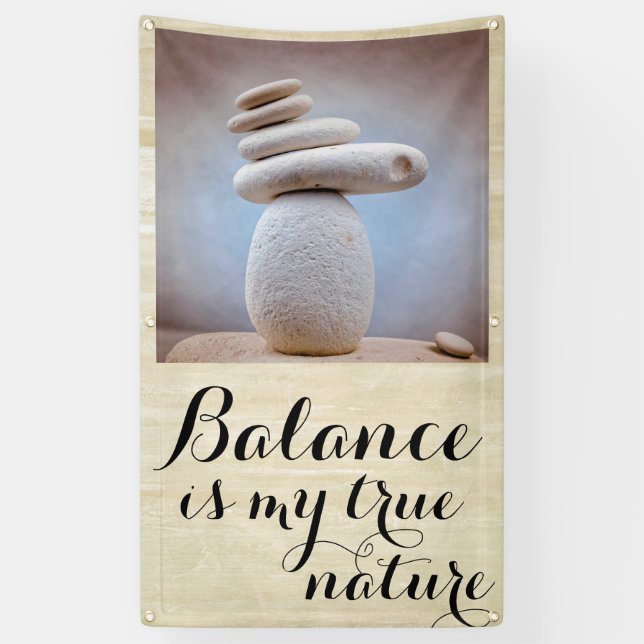 Balancing Stones Square + your text & ideas Banner (Vertical)