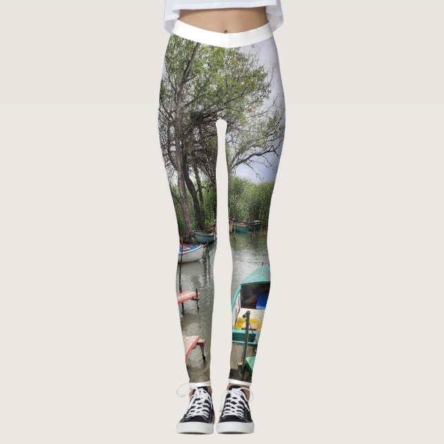 Balaton - Boat and nature leggings for women (Front)