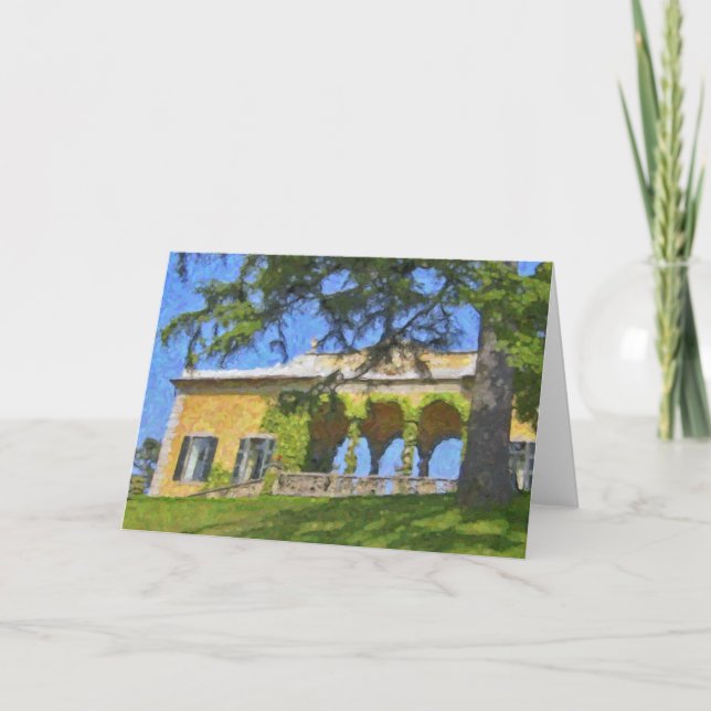 "Balbianello's Balaustre, Italy" Greeting Cards (Front)