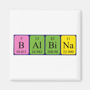 Balbina periodic table name magnet