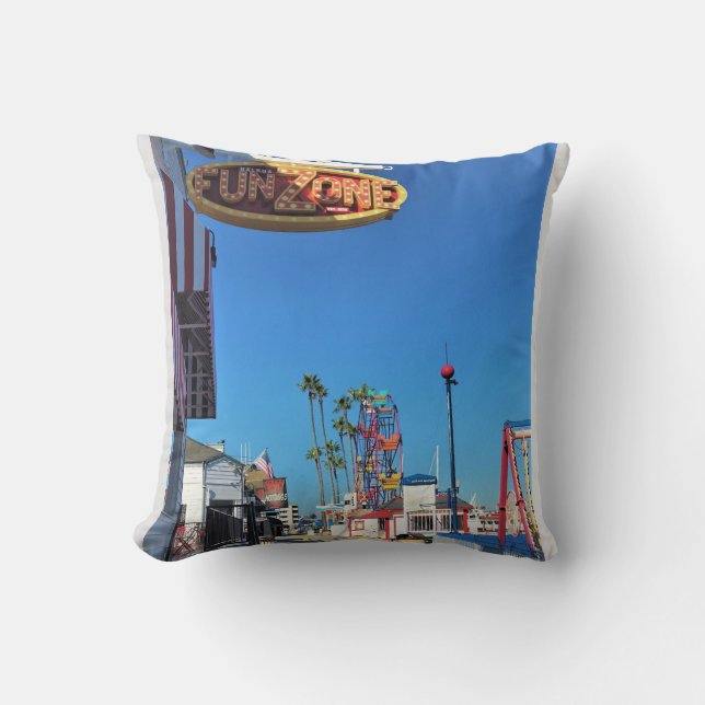 Balboa Fun Zone, Newport Beach, California Cushion (Front)