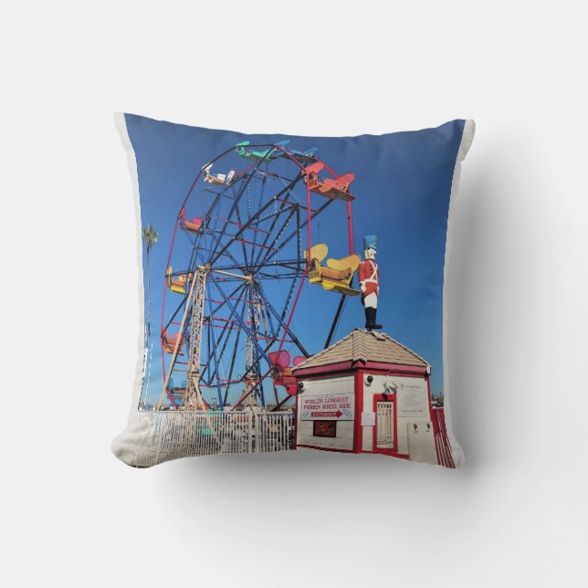 Balboa Fun Zone, Newport Beach, California Cushion (Front)