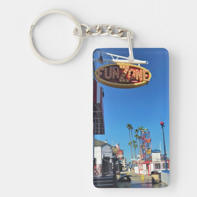Balboa Fun Zone, Newport Beach, California Key Ring (Front)