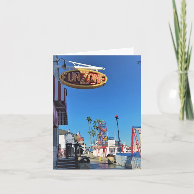 Balboa Fun Zone, Newport Beach, California Thank You Card (Front)