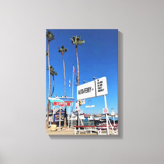 Balboa Island Ferry, Newport Beach, California Canvas Print (Front)