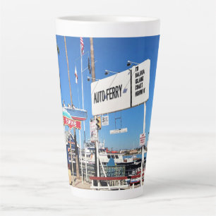 Balboa Island Ferry, Newport Beach, California Latte Mug