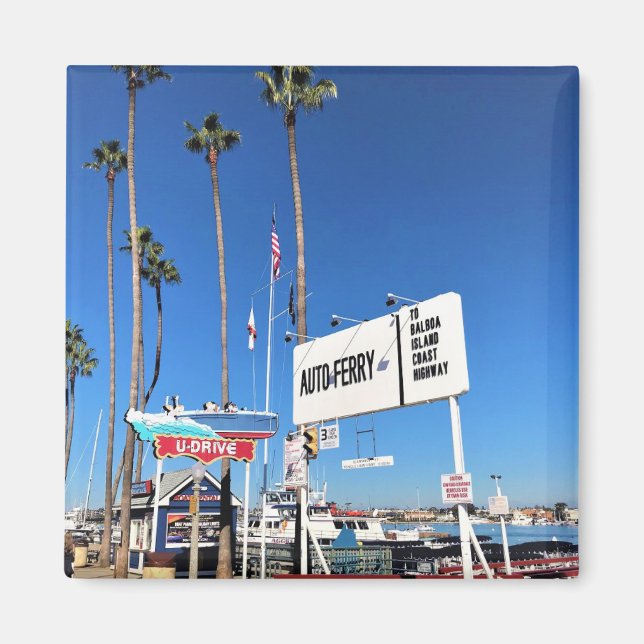 Balboa Island Ferry, Newport Beach, California Magnet (Front)