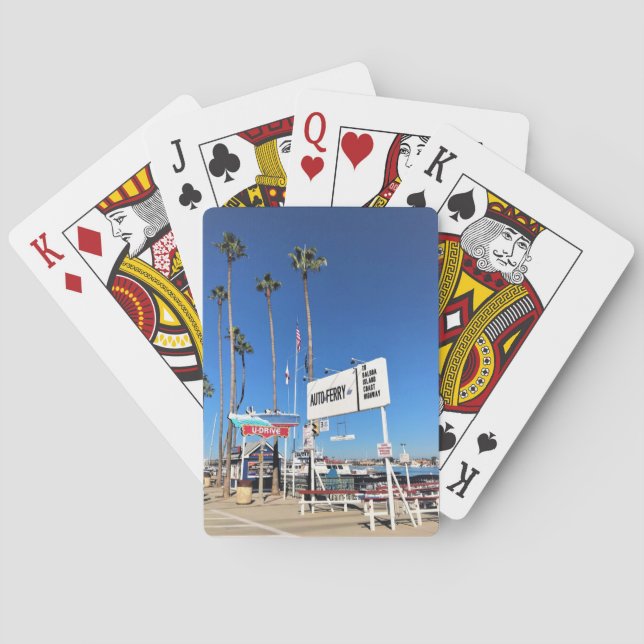 Balboa Island Ferry, Newport Beach, California Playing Cards (Back)