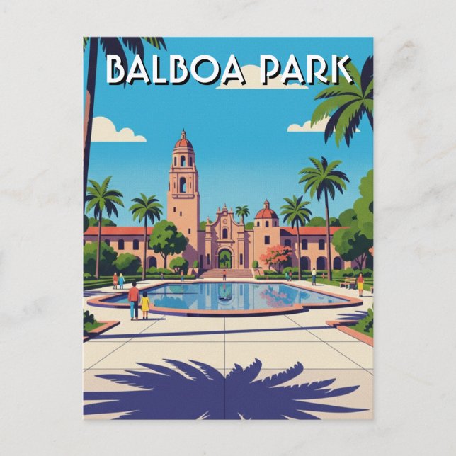 Balboa Park San Diego CA Travel Postcard (Front)
