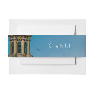 Balboa Park San Diego Mosaic Dome Wedding Invitation Belly Band