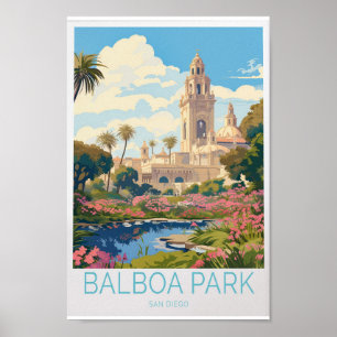 Balboa Park Travel Poster - San Diego California