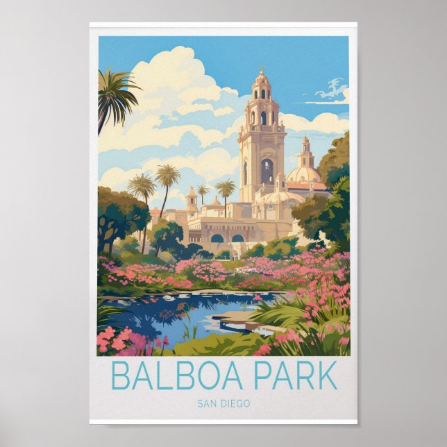 Balboa Park Travel Poster - San Diego California  (Front)