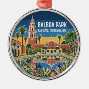Balboa Park USA Metal Tree Decoration