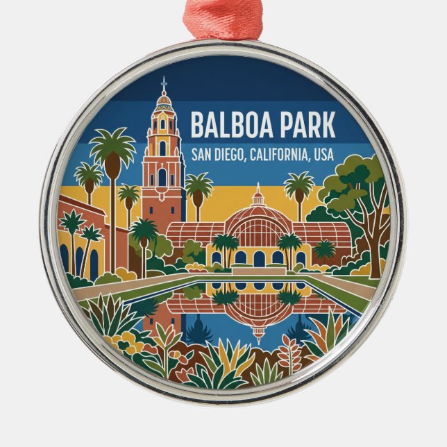 Balboa Park USA Metal Tree Decoration (Front)