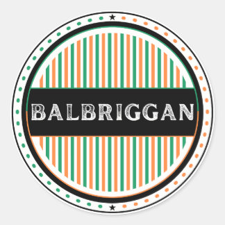 Balbriggan City Pride Emblem – Irish Identity Classic Round Sticker