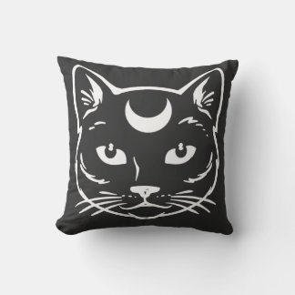 Balck Cat with Moon  Cushion