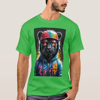 Balck pantner in a sports suit friends T-Shirt