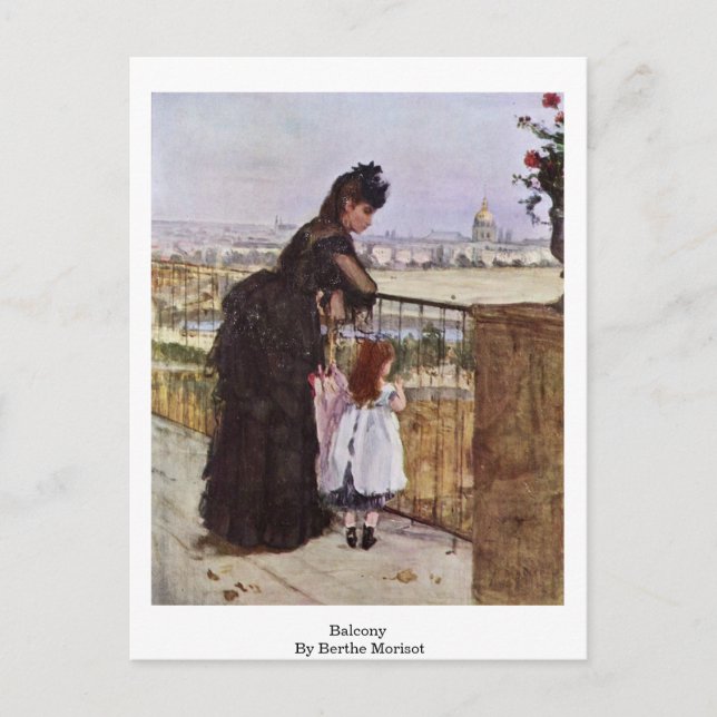 Balcony By Berthe Morisot Postcard (Front)