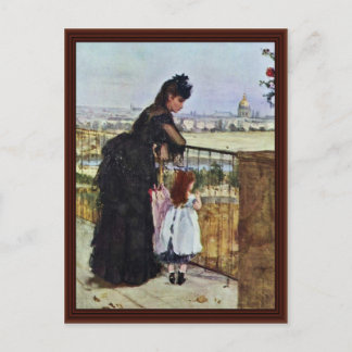 Balcony By Morisot Berthe Postcard