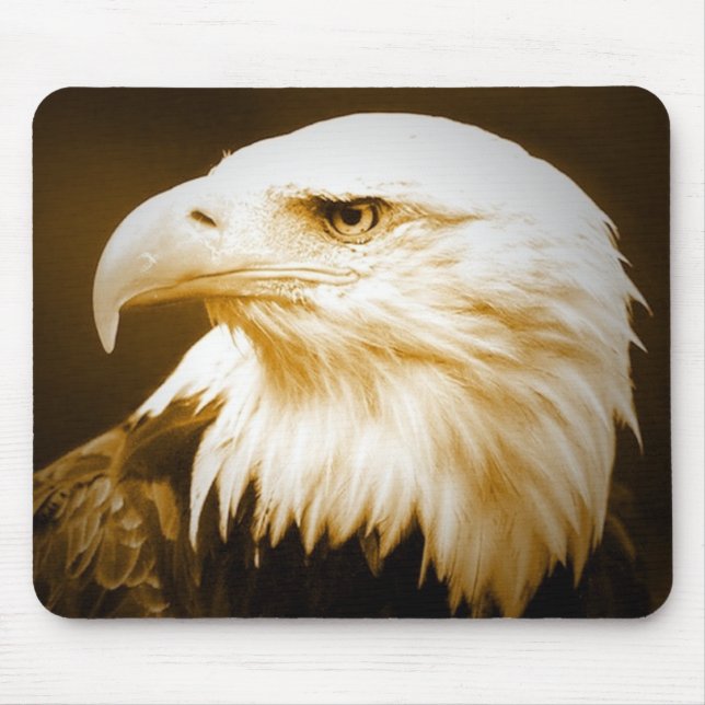Bald American Eagle Eye Mouse Mat (Front)