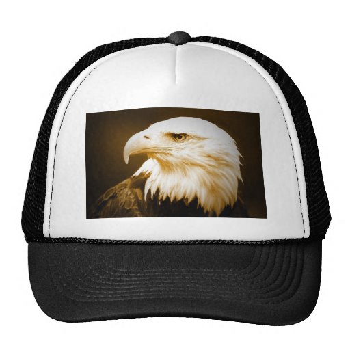 Bald American Eagle Eye Trucker Hat | Zazzle