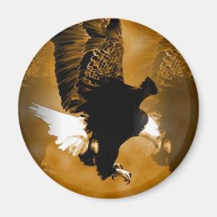 Bald American Eagle in Flight Magnet