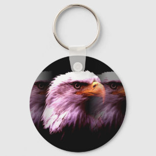 Bald American Eagle Key Ring
