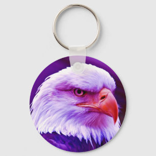 Bald American Eagle Key Ring