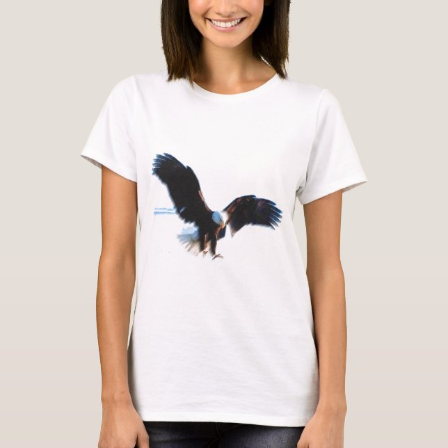 Bald American Eagle Landing T-Shirt (Front)