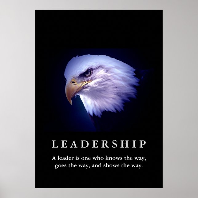 Bald American Eagle Motivational Leadership Poster (Front)