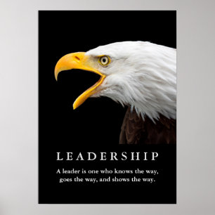 Bald American Eagle Motivational Leadership Poster