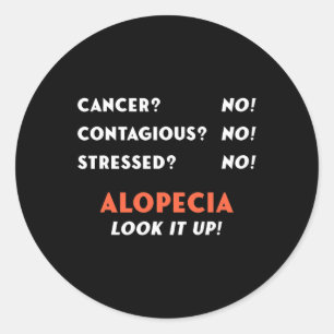 Bald Balding Alopecia Areata Hair Loss Problem Awa Classic Round Sticker