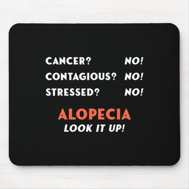 Bald Balding Alopecia Areata Hair Loss Problem Awa Mouse Mat (Front)
