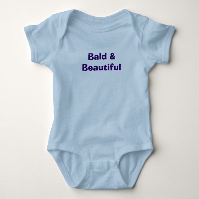 "Bald & Beautiful Baby Bodysuit (Front)