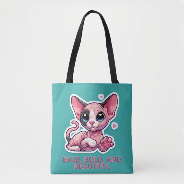 Bald Bold and Beautiful on Tote Bag (Front)