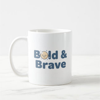 Bald & Brave Mug – Funny Positive Design