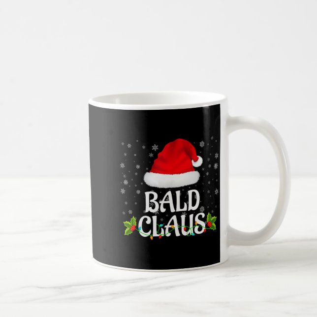 Bald Claus Christmas Lights Santa Pajama Family Ma Coffee Mug (Right)