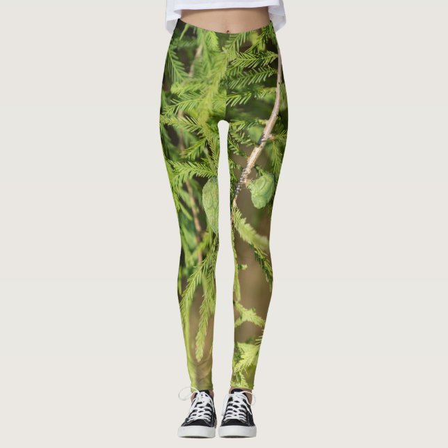 Bald Cypress Seed Cone Leggings (Front)