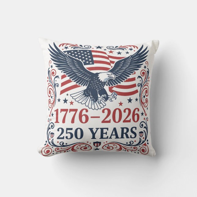 Bald Eagle 250 years of Freedom Cushion (Front)