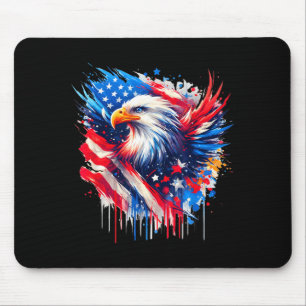Bald Eagle 4th of July Independence Day American Mouse Mat