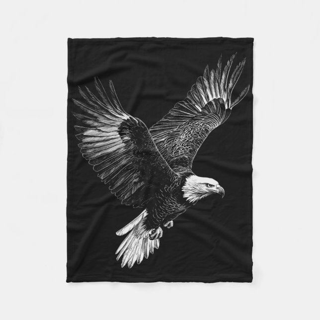 Bald Eagle 4th Of July Men Women Kids Patriotic Ea Fleece Blanket (Front)