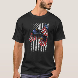 Bald Eagle 4th of July Merica Men Women USA Flag P T-Shirt