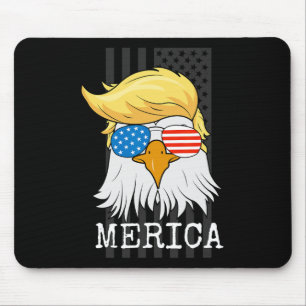 Bald Eagle 4th Of July Trump American Flag Funny G Mouse Mat