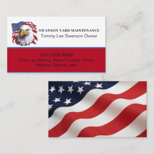 Bald Eagle American Flag  Business Card